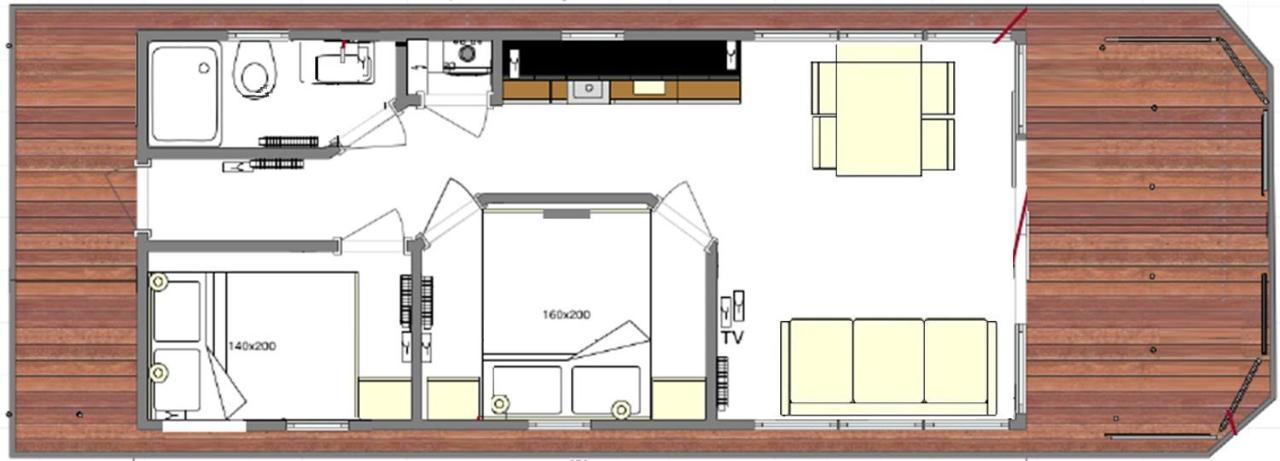 فندق Hausboot Fjord Baltica Mit Dachterrasse In بارث المظهر الخارجي الصورة
